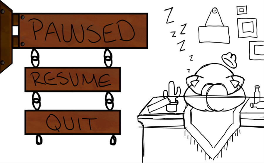 paws (pause) menu sketch