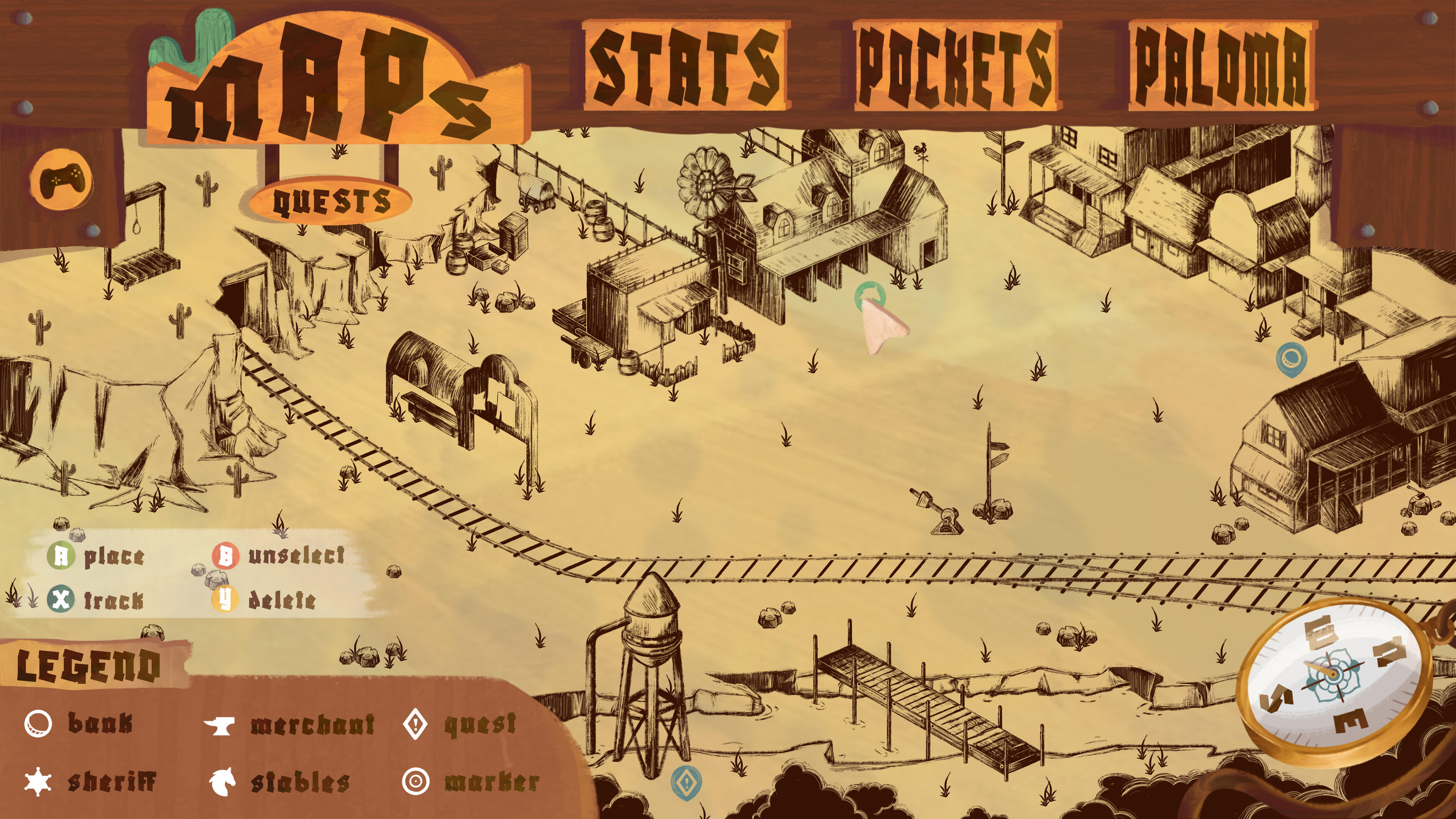 birds of a feather: map and quest screen